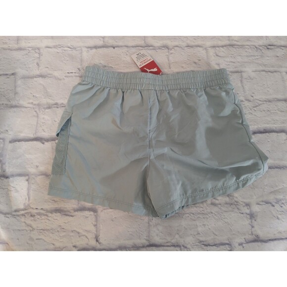 PUMA Youth Girls L Cargo Shorts NWT Turquoise Pocket Performance Athletic Sports - Picture 2 of 6